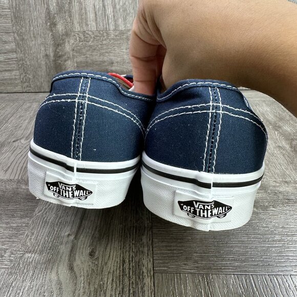 Vans Authentic Women size 8.5 Red Blue White Causal Shoes - Picture 6 of 8